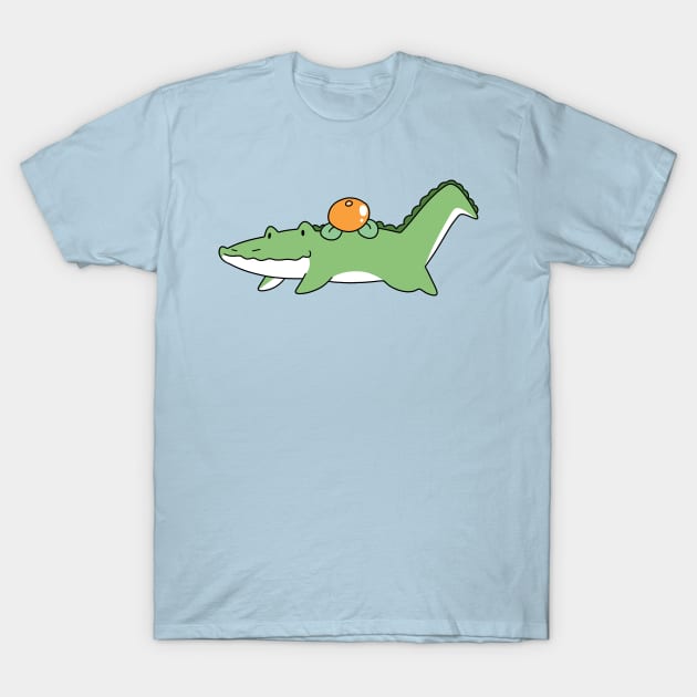 Orange Fruit Alligator T-Shirt by saradaboru